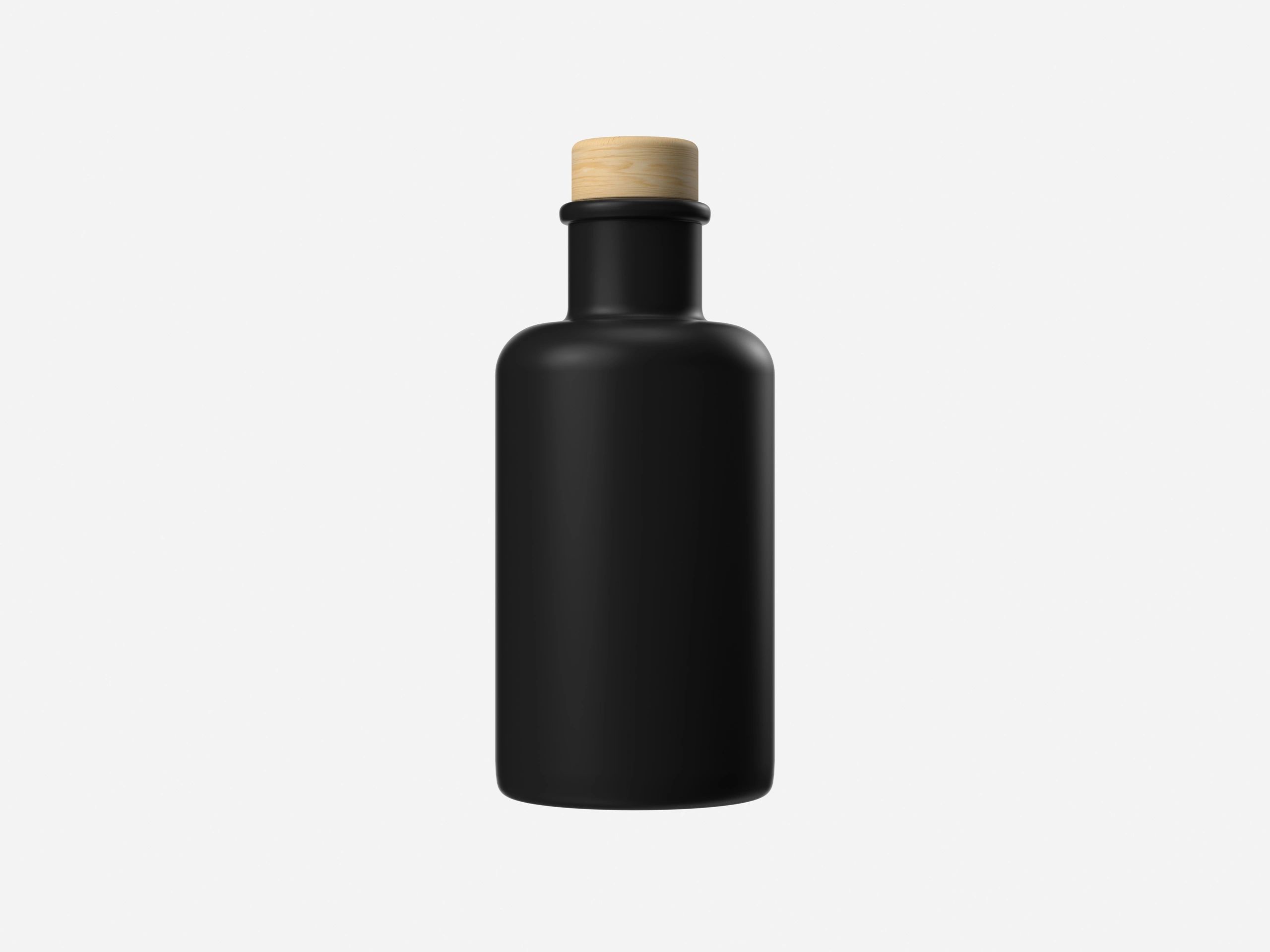 Premium black product bottle