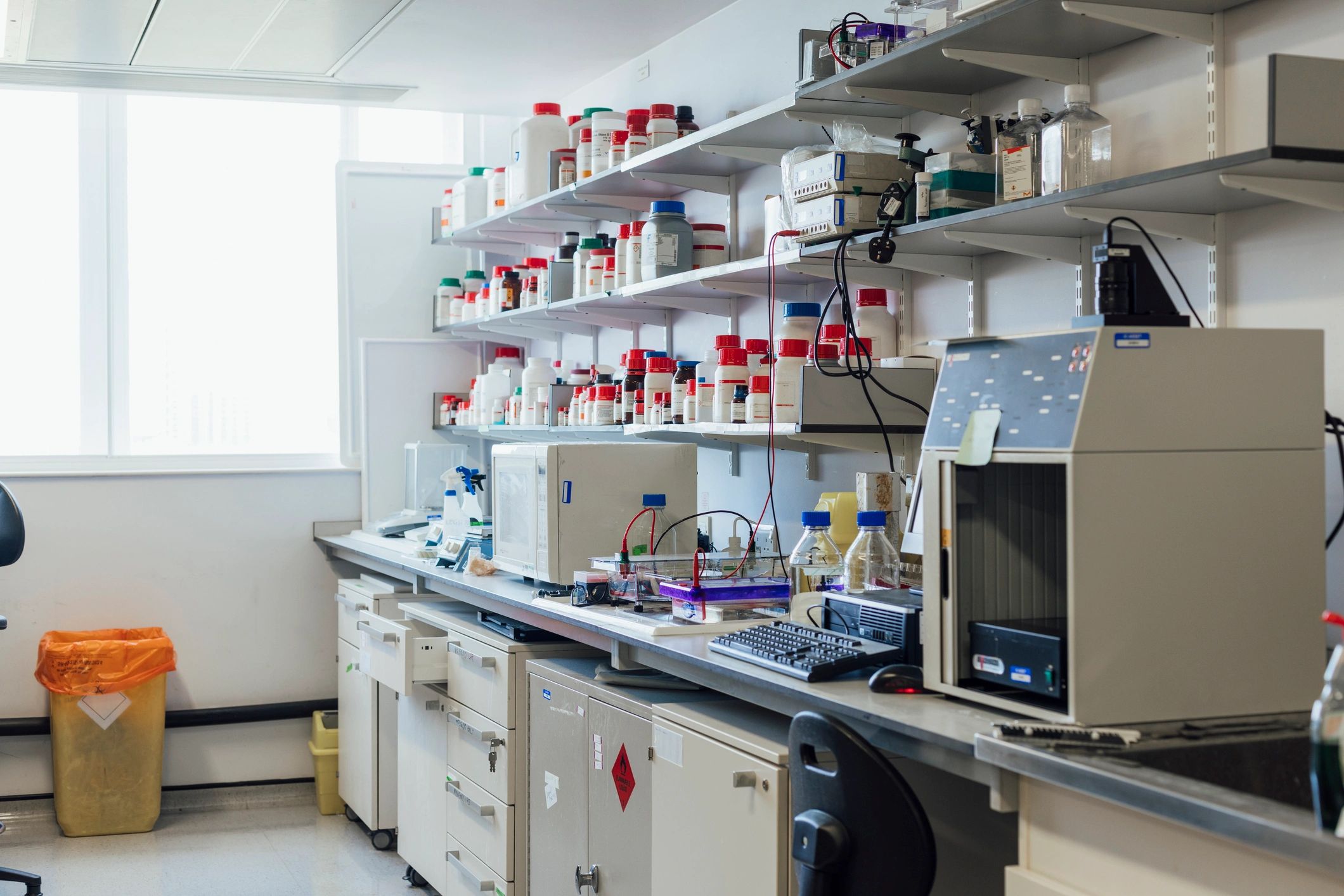 Biotechnology laboratory used for testing and review