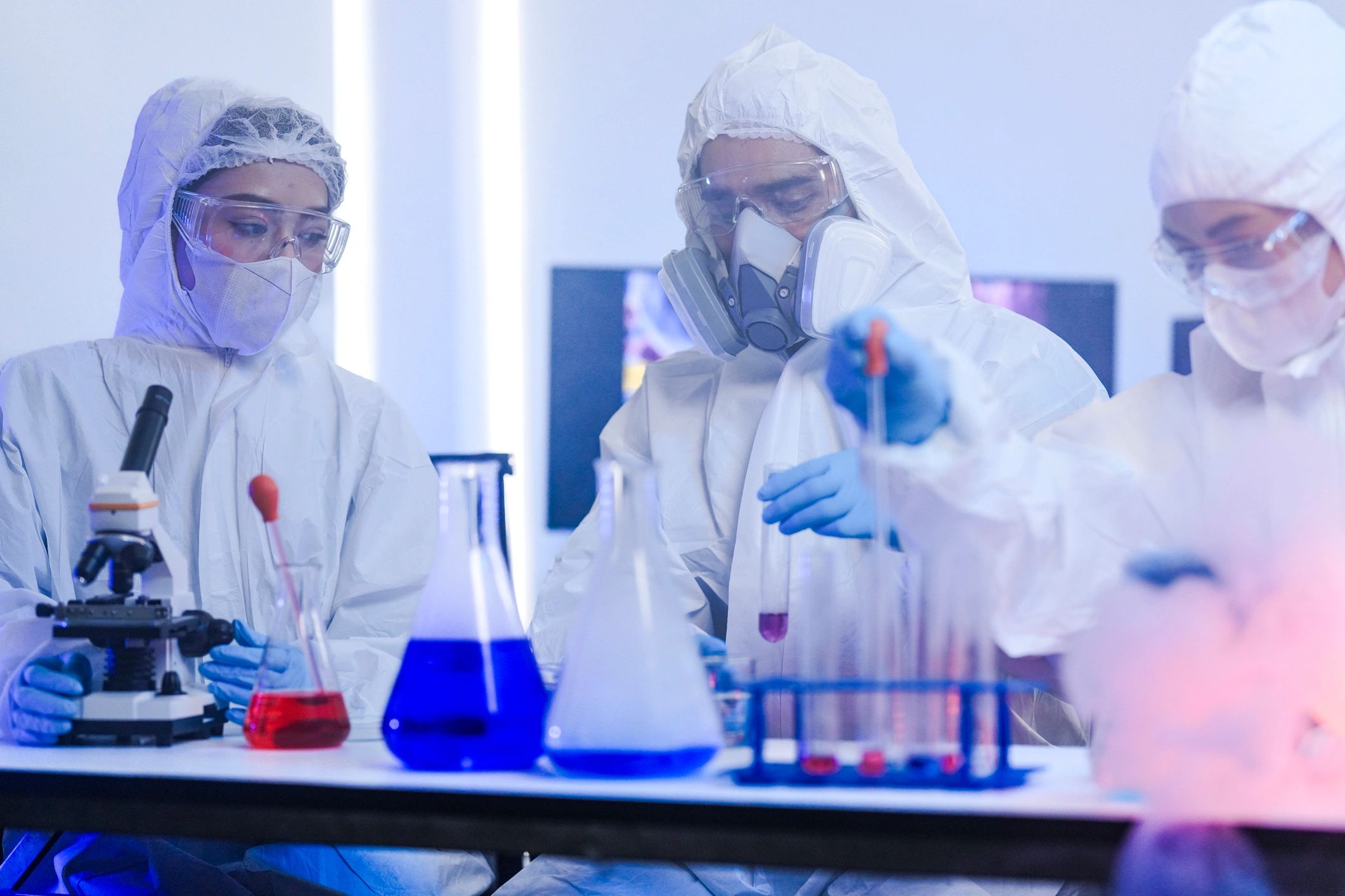 Partnerships team in laboratory setting